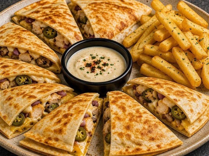 CHICKEN QUESADILLA & FRIES