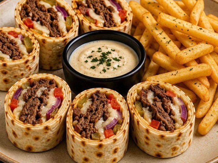 BEEF SHWARMA SANDWICH & FRIES